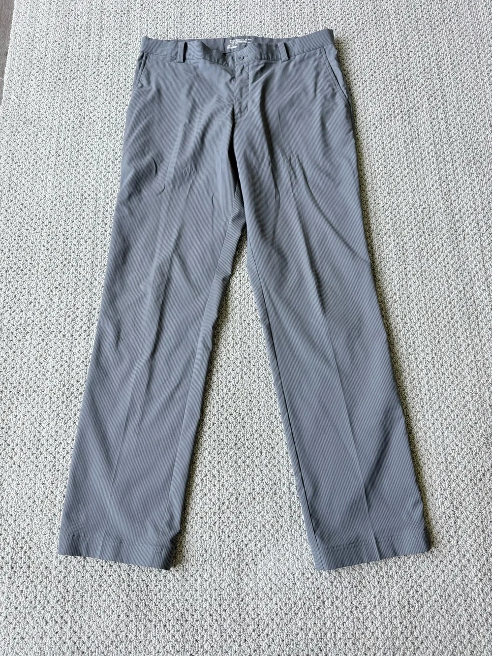 Nike Gray Striped Dri-FIT Golf Pants 34/34 - Picture 2 of 4